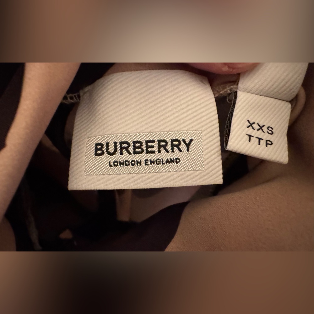 BURBERRY 
Chevron Check Print Turtleneck Top - Picture 5 of 5